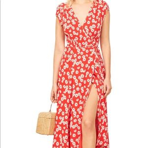 Reformation Carina Midi Wrap Dress